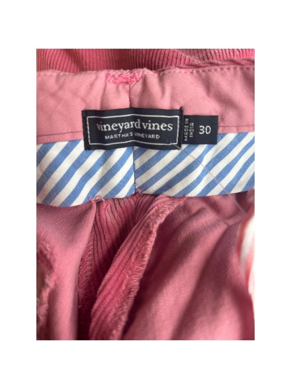 Women's Vineyard Vines Pink High-Waist Wide Leg Corduroy Pants Sz 30 Mauve Rose - Picture 9 of 13